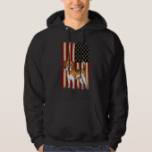 Beagle Amerikaanse vlag Patriottische 4e van Jully Hoodie (Voorkant)
