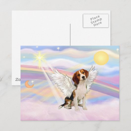 Beagle Angel Briefkaart (Voorkant / Achterkant)
