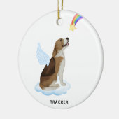 Beagle Angel Dog Gepersonaliseerd Pet Memorial Keramisch Ornament (Links)