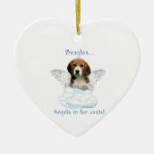 Beagle Angel Keramisch Ornament (Voorkant)