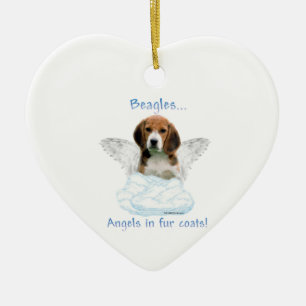 Beagle Angel Keramisch Ornament