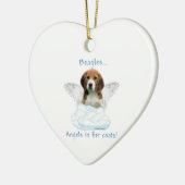 Beagle Angel Keramisch Ornament (Links)
