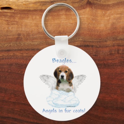 Beagle Angel Sleutelhanger (Achterkant)