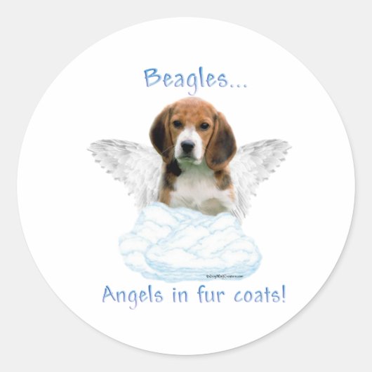Beagle Angel - Sticker (Voorkant)