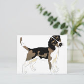 Beagle art 2 briefkaart (Staand voorkant)