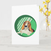 Beagle Art Kaart (Gele Bloem)