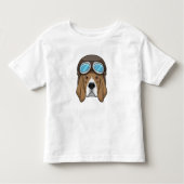 Beagle as Pilot with Pilot hat Kinder Shirts (Voorkant)