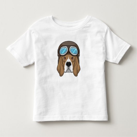 Beagle as Pilot with Pilot hat Kinder Shirts (Voorkant)