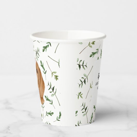 Beagle Baby shower Waterverf thema Papieren kopjes Papieren Bekers (Links)