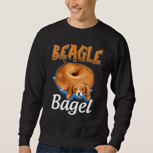 Beagle Bagel Dog Bagel Brood Leuk Dier Trui (Voorkant)