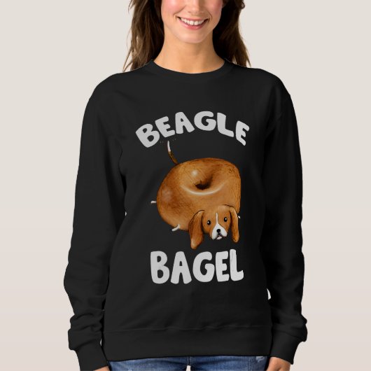 Beagle Bagel Funny Beagle Lover Dog Pun Jewish Lov Trui (Voorkant)