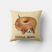 BEAGLE BAGEL lali Kussen (Achterkant)
