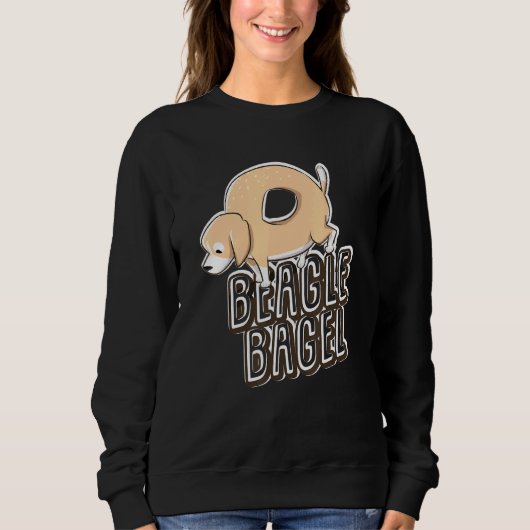 Beagle Bagel Love Bagels Dog Beagle Trui (Voorkant)