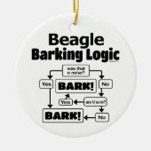 Beagle Barking Logic Keramisch Ornament (Voorkant)