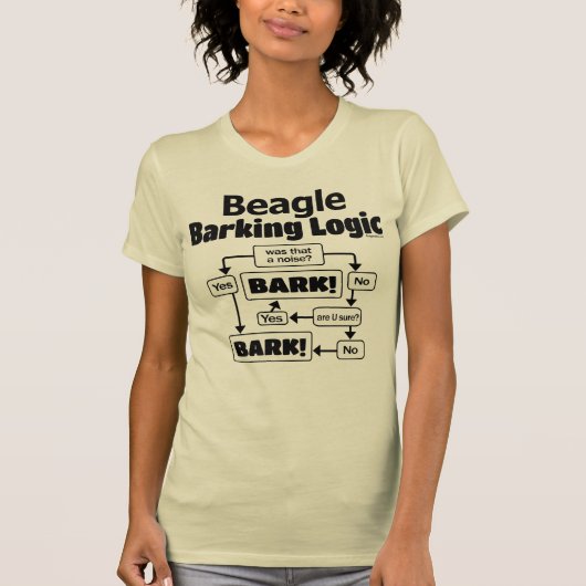 Beagle Barking Logic T-shirt (Voorkant)