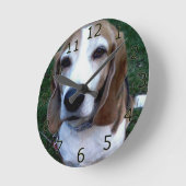 Beagle Basset Dog Ronde Klok (Hoek)