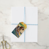 Beagle Beach Surfschilderkunst Cadeaulabel (Met Touw)