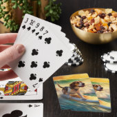Beagle Beach Surfschilderkunst Pokerkaarten (Insitu)