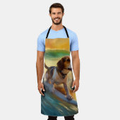 Beagle Beach Surfschilderkunst Schort (Gedragen)