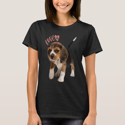 Beagle Beagles Love is Dog Mam Puppy Pet Cute T-shirt (Voorkant)