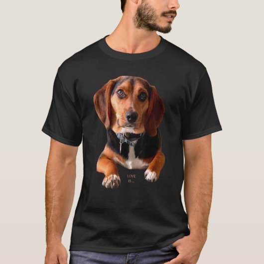 Beagle Beagles T-shirt Liefde Hond Mama Papa Puppy (Voorkant)