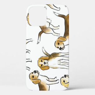 Beagle Beauty: Waterverf hondenpatroon Case-Mate iPhone Case