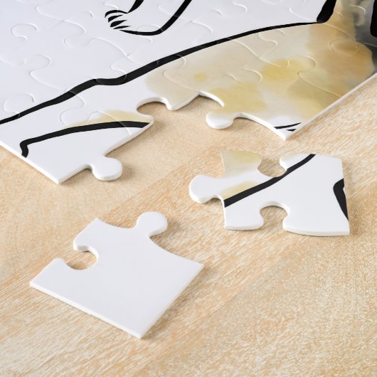 Beagle Beauty: Waterverf hondenpatroon Legpuzzel (Zijkant)