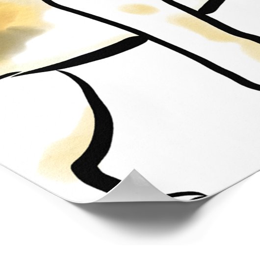 Beagle Beauty: Waterverf hondenpatroon Poster (Hoek)