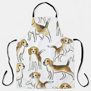 Beagle Beauty: Waterverf hondenpatroon Schort