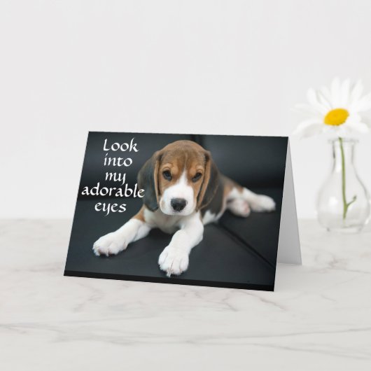 BEAGLE BEGINT "HEB EEN GEWELDIGE BIRTHDAY-KAART" KAART (Kleine Plant)
