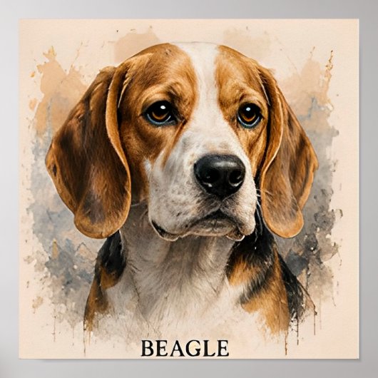 Beagle Beste Vriend Hond Liefhebber Cadeau Poster (Voorkant)
