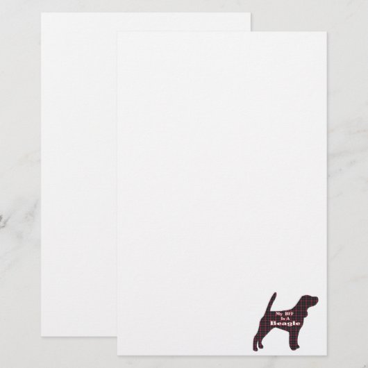 Beagle BFF Briefpapier (Voorkant / Achterkant)