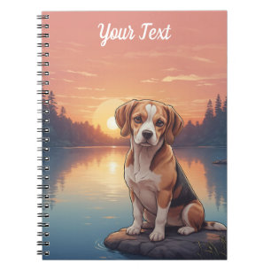 Beagle bij het meer notitieboek