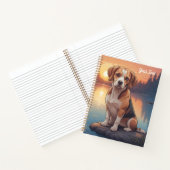 Beagle bij het meer notitieboek (Binnen)