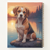 Beagle bij het meer notitieboek (Achterkant)