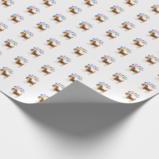 Beagle Birthday Cadeaupapier (Hoek)