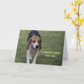 Beagle Birthday Card Kaart (Gele Bloem)