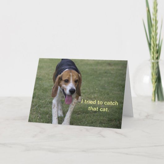 Beagle Birthday Card Kaart (Voorkant)