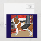 Beagle blaft naar Kerstman Briefkaart (Voorkant / Achterkant)