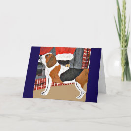 Beagle Blaft naar Kerstman Kaart
