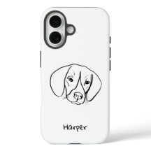 Beagle Bliss: Line Art Phone Case