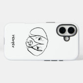 Beagle Bliss:  Line Art Phone Case (Achterkant (horizontaal))