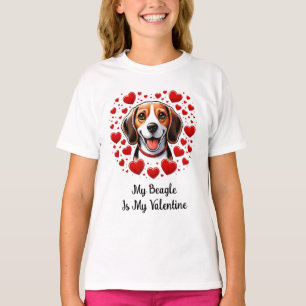 Beagle Bliss: Vier Valentijnsdag T-shirt