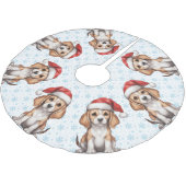Beagle Blue Sneeuwvlok Kerstboom Rok (Gekanteld)