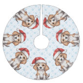 Beagle Blue Sneeuwvlok Kerstboom Rok (Voorkant)