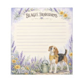 Beagle Brainstorms Bloemenaquarel Notitieblok (Voorkant)