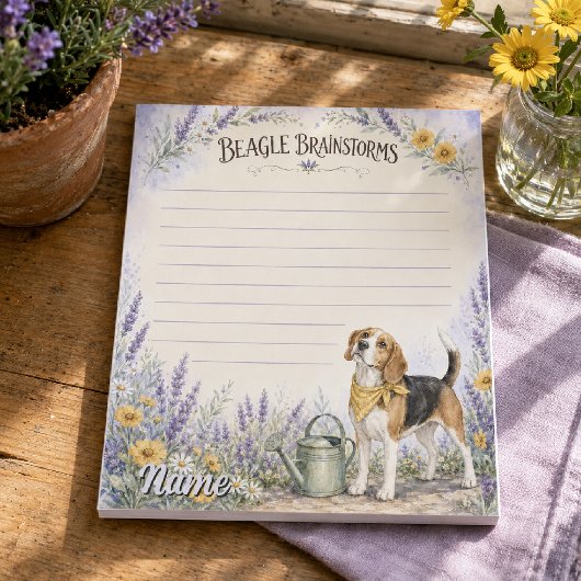 Beagle Brainstorms Bloemenaquarel Notitieblok