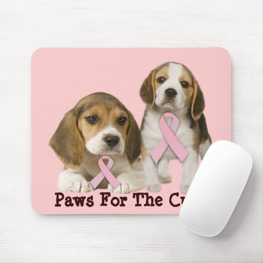 Beagle Breast Cancer Mousepad Muismat (Met muis)