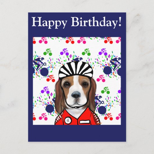 Beagle  briefkaart (Voorkant)