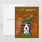 Beagle briefkaart (Voorkant / Achterkant)